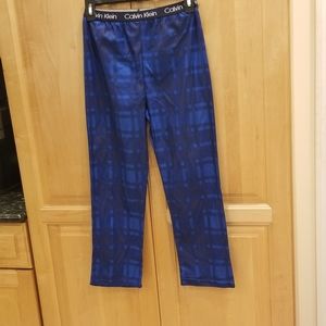 5/25$ 🔥 Calvin Klein Boys Pajama Pants Blue Plaid NWOT M